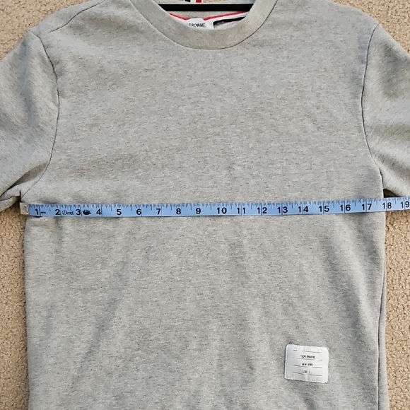 Thom Browne Center Back Sweatshirt Light Grey Men's Sweater size 2 - Picture 3 of 11